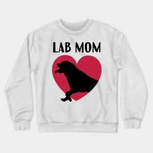 Lab Mom Labrador Heart Valentines Gift Crewneck Sweatshirt